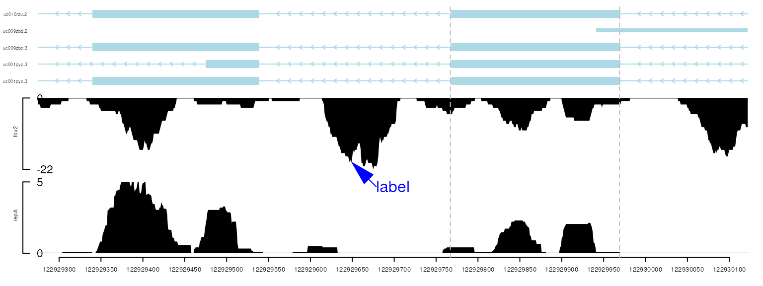 plot data and annotation information along genomic coordinates