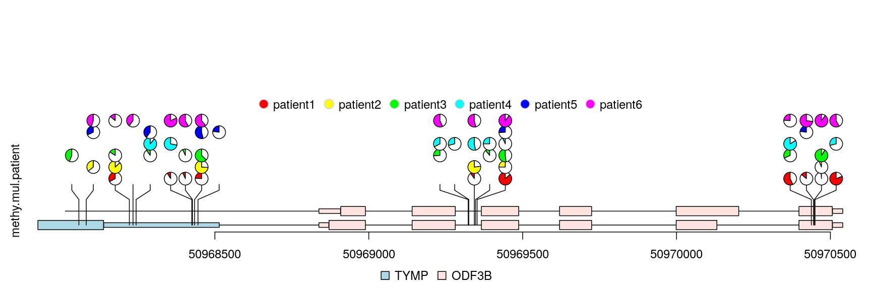 lollipop plot, pie.stack layout